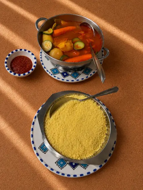 Couscous et son bouillon de légumes