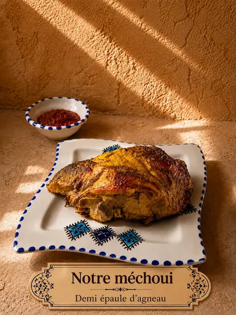 Notre méchoui, demi-épaule d'agneau